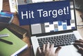 Hit Target Goal Aim Aspiration Business Customer Concept Royalty Free Stock Photo