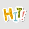 Hit. Vector word of colorful letters Royalty Free Stock Photo