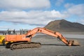 Hitachi excavator in the highlands of Iceland