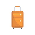 Hitchhiking travel bag icon flat isolated vector