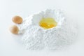 Hite baking flour powder and eggs