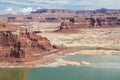 Hite Marina on Lake Powell and Colorado River in Glen Canyon National Recreation Area Royalty Free Stock Photo