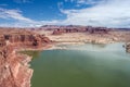 Hite Marina on Lake Powell and Colorado River in Glen Canyon National Recreation Area Royalty Free Stock Photo