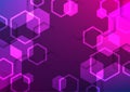 Abstract technology background with hexagons. Royalty Free Stock Photo