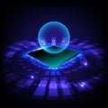 Hitechnology Circle visulization background 53 Royalty Free Stock Photo