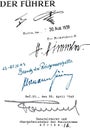 Hitler, Himmler, Goering and Rommel signatures Royalty Free Stock Photo