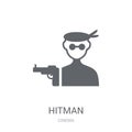 hitman icon. Trendy hitman logo concept on white background from