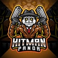 Hitman panda esport mascot logo design