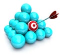 Hitting the Target - Marketing Pyramid Royalty Free Stock Photo