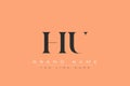 HIU abstract letter logo design Royalty Free Stock Photo