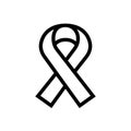 Hiv aid ribbon icon design community car symbol. line art medical healthcare illustration