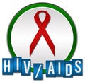 HIV Aids Circle Stripes Royalty Free Stock Photo