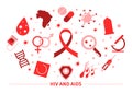 HIV and AIDS concept. Blood disease, dangerous illness