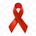 Hiv Awareness Red Ribbon. World Aids Day concept.