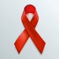 Hiv Awareness Red Ribbon. World Aids Day concept.