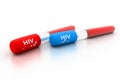 HIV positive and negative Royalty Free Stock Photo