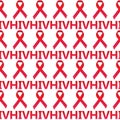 HIV ribbon simply symmetry seamless pattern