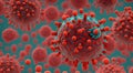 HIV Virus Particles Budding away from T Lymphocytes Cell Royalty Free Stock Photo