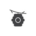 Hive on branch vector icon