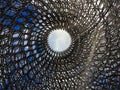 The Hive in Kew Gardens with visible sun rays - London, United Kingdom