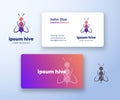 Hive Technology Abstract Vector Logo and Business Card Template. Bee Silhouette of Conected Spheres Chain Icon with