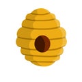 Hive. Yellow beehive. Home of the wasp and insect. Honey production Royalty Free Stock Photo