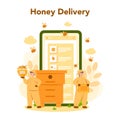 Hiver or beekeeper online service or platform. Professional farmer