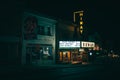 Hiway Theater vintage sign at night, Jenkintown, Pennsylvania Royalty Free Stock Photo