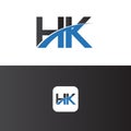 HK Logo Letter Design Template Element Royalty Free Stock Photo