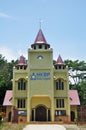 HKBP Simanindo church for indonesian people foreign travelers travel visit respect praying in Ambarita village of tomok city in