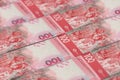 100 HKD. Currency of Hong Kong banknotes background