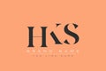 HKS abstract letter logo design Royalty Free Stock Photo