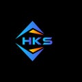 HKS abstract technology logo design on Black background. HKS creative initials letter logo concept Royalty Free Stock Photo