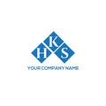 HKS letter logo design on WHITE background. HKS creative initials letter logo concept. HKS letter design Royalty Free Stock Photo