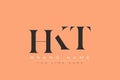 HKT abstract letter logo design Royalty Free Stock Photo