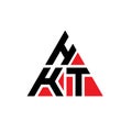 HKT triangle letter logo design with triangle shape. HKT triangle logo design monogram. HKT triangle vector logo template with red Royalty Free Stock Photo
