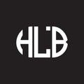 HLB letter logo design on black background. HLB creative initials letter logo concept. HLB letter design Royalty Free Stock Photo