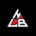 HLB triangle letter logo design with triangle shape. HLB triangle logo design monogram. HLB triangle vector logo template with red Royalty Free Stock Photo