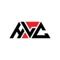 HLC triangle letter logo design with triangle shape. HLC triangle logo design monogram. HLC triangle vector logo template with red Royalty Free Stock Photo