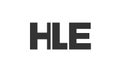 HLE logo design template with strong and modern bold text. Initial based vector logotype featuring simple and minimal typography. Royalty Free Stock Photo