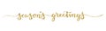 SEASON`S GREETINGS gold glitter brush calligraphy banner