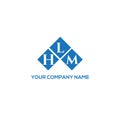 HLM letter logo design on WHITE background. HLM creative initials letter logo concept. Royalty Free Stock Photo