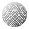Abstract Wireframe Sphere Grid Background with Geometric Lines Royalty Free Stock Photo