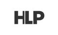 HLP logo design template with strong and modern bold text. Initial based vector logotype featuring simple and minimal typography. Royalty Free Stock Photo