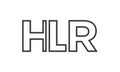 HLR logo design template with strong and modern bold text. Initial based vector logotype featuring simple and minimal typography. Royalty Free Stock Photo