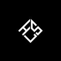 HLS letter logo design on black background. HLS creative initials letter logo concept. HLS letter design