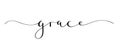 GRACE black brush calligraphy banner