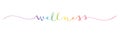 WELLNESS colorful brush calligraphy banner