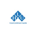 HLU letter logo design on WHITE background. HLU creative initials letter logo concept. Royalty Free Stock Photo