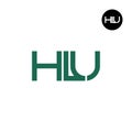 HLU Logo Letter Monogram Design Royalty Free Stock Photo